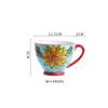 Nordic Hand-painted Ceramic Breakfast Mug Creative Personality Trend Large Capacity Coffee Oatmeal Mug Milk Cup
