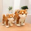 25/35CM Lovely Shiba Inu Plush Toy Lifelike Fluffy Dog Stuffed Toy Simulation Puppy Dolls for Birthday Gifts