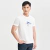 China-Chic Ink Wash Round Neck Two-Color Cotton T-Shirt