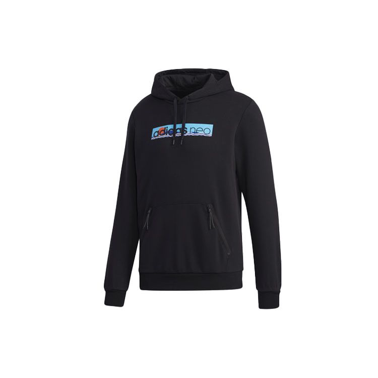 Adidas Толстовка с короткими рукавами Neo Favorites и повседневные мужские топы со спортивным принтом, черные GM2332