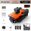 New Orange D6 HD WiFi FPV Drone with Dual Camera Optical Flow Obstacle Avoidance Foldable RC Quadcopter Toy for Adults and Kids