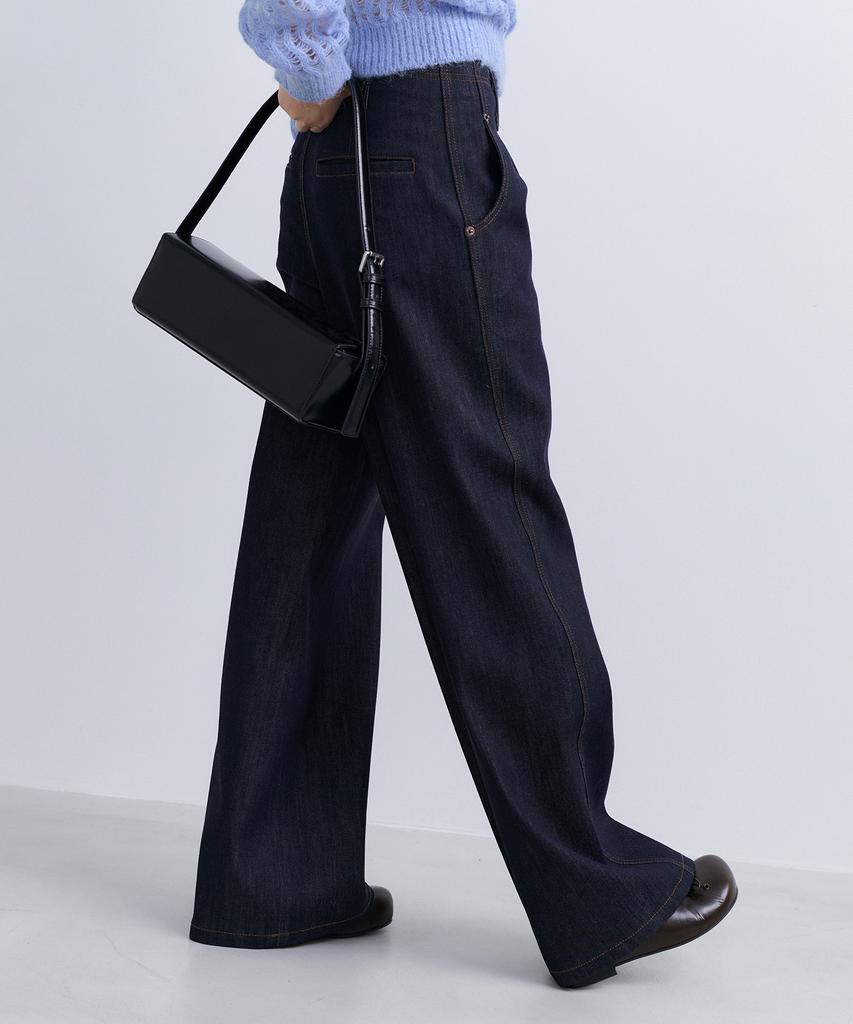 Epinggeulleo Stitched Pants - Navy