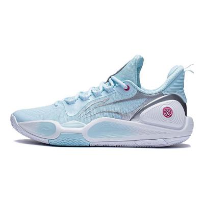 Li Ning Speed 9 Амортизирующие Нескользящие Износостойкие Упругие Низкие Баскетбольные Кроссовки Мужские Синий Серебристый ABPT001-6