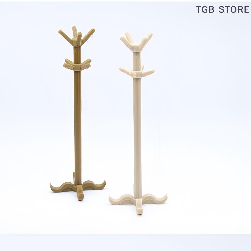 1Pcs Mini Vintage Floor Standing Coat Rack 1:12 Scale Miniature Storage Rack Dollhouse Room Decoration Toys Accessories Gifts