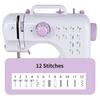 Портативная швейная машинка для начинающих, мини-электрическая, бытовая, для починки, оверлок с 12 стежками и прижимной лапкой