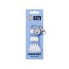 Manchester City FC Stripe Crest Keyring