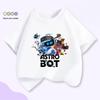 Мужская и женская футболка с мультяшным принтом ASTRO BOT, короткий рукав, летняя, повседневная, свободного кроя