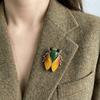 Chinese Style Cicada Brooch Real-like Enamel Brooch Vintage Insect Lapel Pin  Gifts