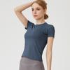 Yoga Shirts Women Quick Dry Seamless Running Tops Tight Workout Gym Short Sleeve Fitness Sports