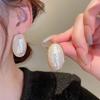 Ретро Серьги из Сплава с Жемчугом - Модные, Большие, Французский Гонконгский Стиль, Женская Высококачественная Мода.
