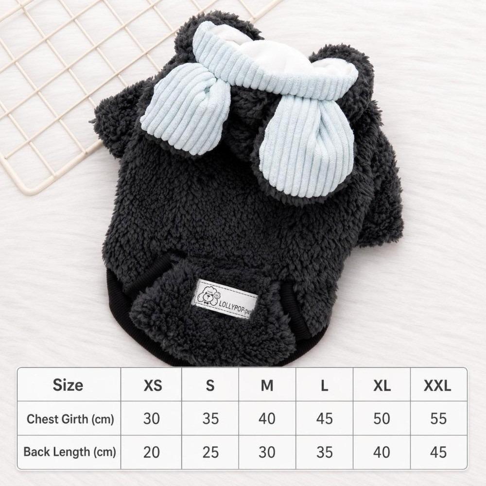 Windproof Dog Hiking Jacket Fleece-lined Dog Bodysuit Dog Warm Clothes  for Small Medium Dog