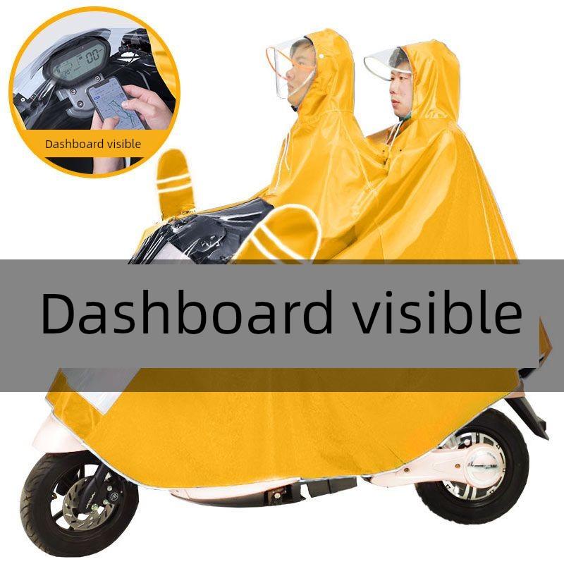 Authentic Electric Vehicle Rain Poncho, Motorcycle Raincoat, Single or Double Person, Enlarged and Thickened, Full-Body Storm-Proof for Electric
