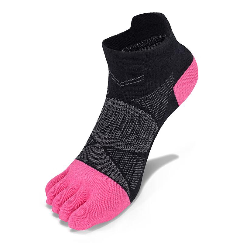 TFO Competition-Grade Outdoor Five-Toe Socks, Hiking Socks, Sports Running Toe-Separated Socks 2202401, Women's Pink