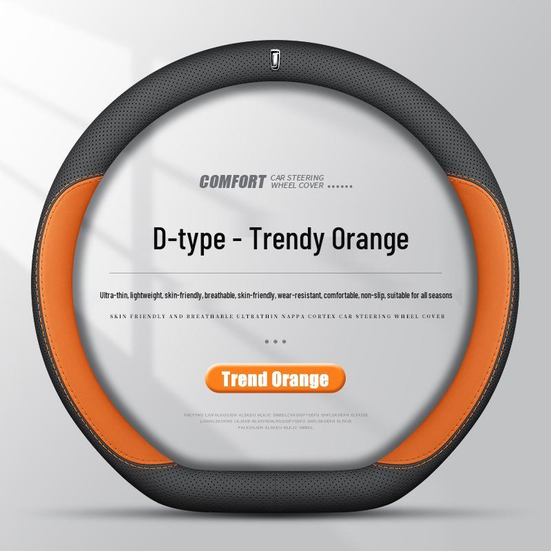 Ultra-Thin Genuine Leather Steering Wheel Cover for Besturn NAT B70, T77, T90, T50, Yueyi