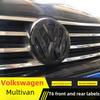 Для VOLKSWAGEN Подходит для Volkswagen T6 ярко-черный серебристый матовый 170 мм логотип передней решетки радиатора + 130 мм логотип задней крышки багажника c