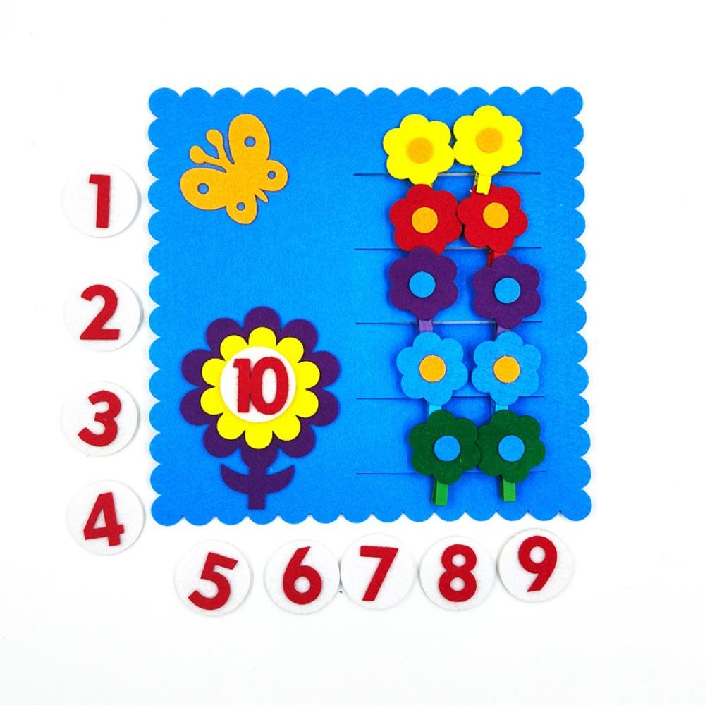 Felt Material Educational DIY Toy Finger Numbers Addition Subtraction Board Math Learning