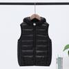 Детский жилет из хлопка и пуха, осенне-зимний, средний и большой, для мальчиков и девочек, с капюшоном
