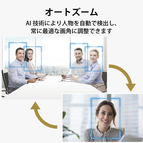 Elecom Web Camera 4K Compatible 8.3 Megapixels 5x Digital Auto Zoom Function Full HD (60fps) Noise Canceling Lens Cover Included Black UCAM-CX80FBBK