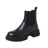 Soft leather version~ Chelsea boots women's 2025 new spring and autumn single boots super fire thick-soled thin short boots women's shoes cigare