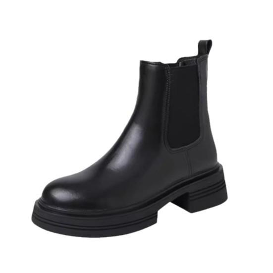 Soft leather version~ Chelsea boots women's 2025 new spring and autumn single boots super fire thick-soled thin short boots women's shoes cigare