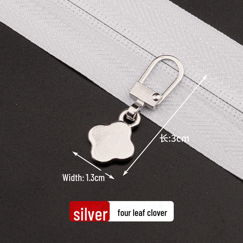 Metal Zipper Pull Tab with Removable Head for Clothing Repair and Accessories