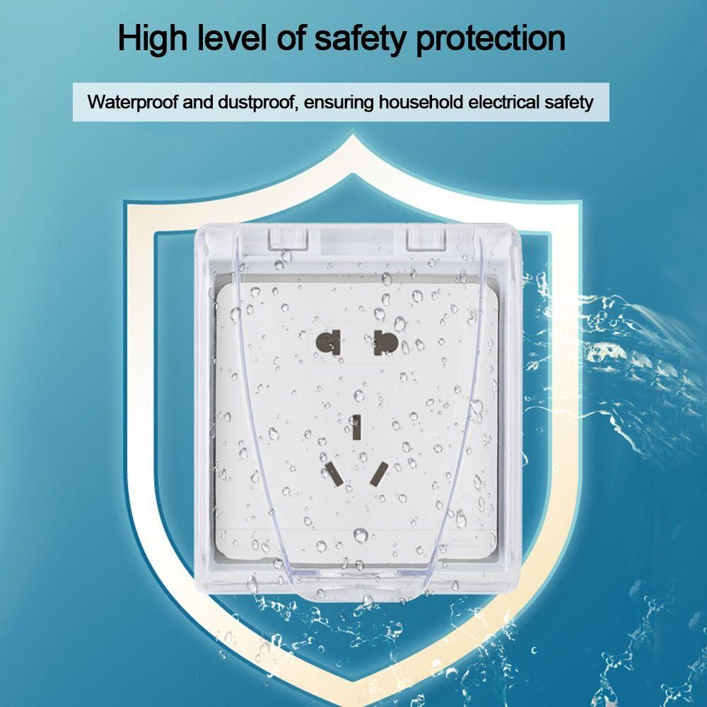 Самоклеящаяся защитная крышка переключателя, пластиковая крышка электрической вилки, защита от брызг, настенная коробка