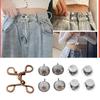 4 Sets Adjustable Size Buckle Extender Set Replacement Metal Button