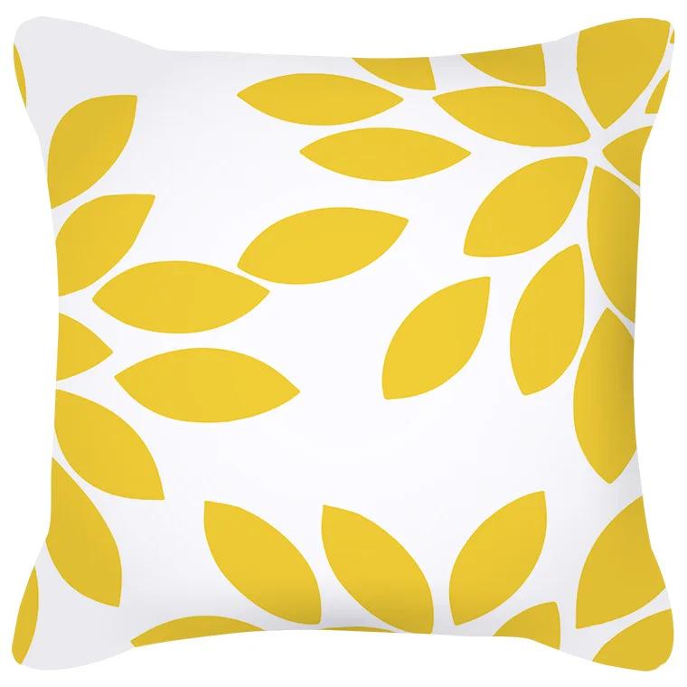 Чехол для подушки с геометрическим узором, сине-серая подушка, обитый диван, домашний декор