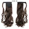 XINRAN Long Ponytail Synthetic Hairpiece Wrap On Clip Hair Extensions Ombre Brown Ponytail  Blonde Hair