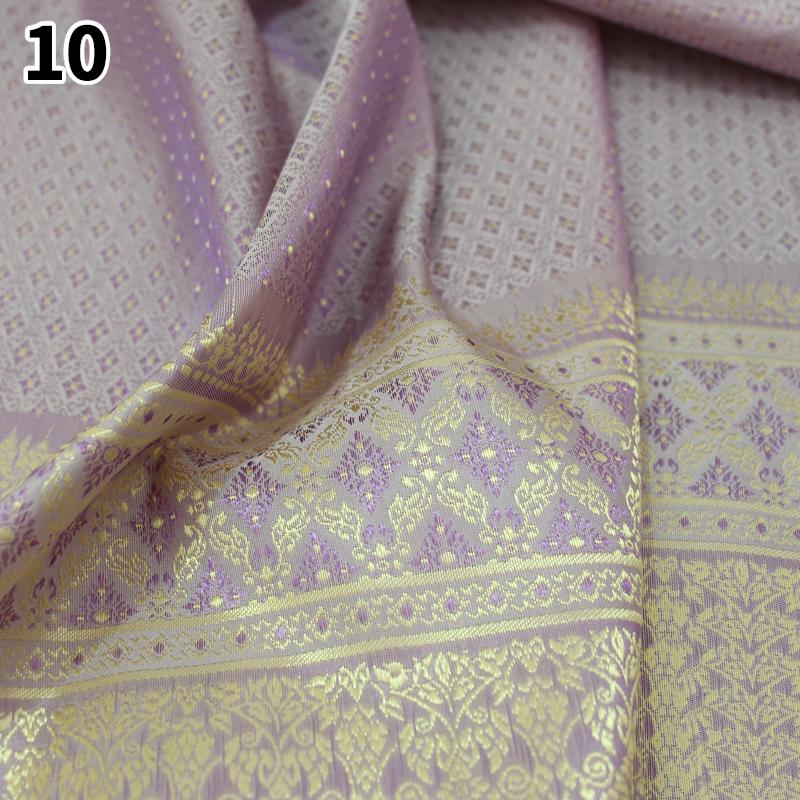 50X100Cm Dai Ethnic Thai Traditional Costume Fabric Southeast Asia Brocade Woven Straight Skirt Sew Diy Fabric Skirt Tube Dress