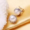 LSOOYH Cilp Earrings Natural Freshwater Pearl Jewelry Sets Cubic Zirconia CZ Necklace Earrings