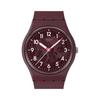 Swatch Мужские часы с кварцевым механизмом Швейцарские часы красный циферблат корпус из материала biosource SO28R115