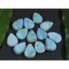 12X16ММ Синий Ларимар Натуральный Кабошон Груша Набор Свободных Драгоценных Камней 13 Шт 100 Карат. А-55