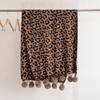 Cozy Winter Shawl Wrap Fleece Cashmere Feel Scarf Leopard Print Scarf  Winter Party