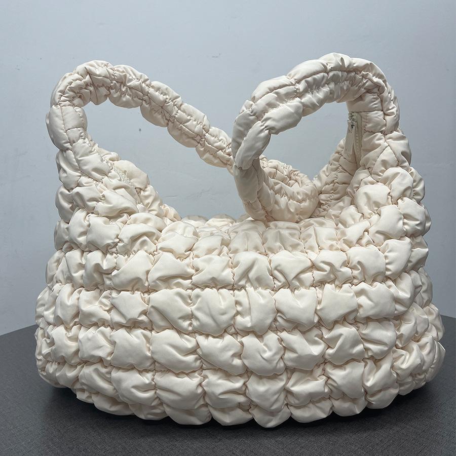 Сумка-тоут Clouds Pleated Crossbody женская, большая вместимость, легкая, сумка Diamond Dumpling, сумка Feather, стеганая сумка через плечо