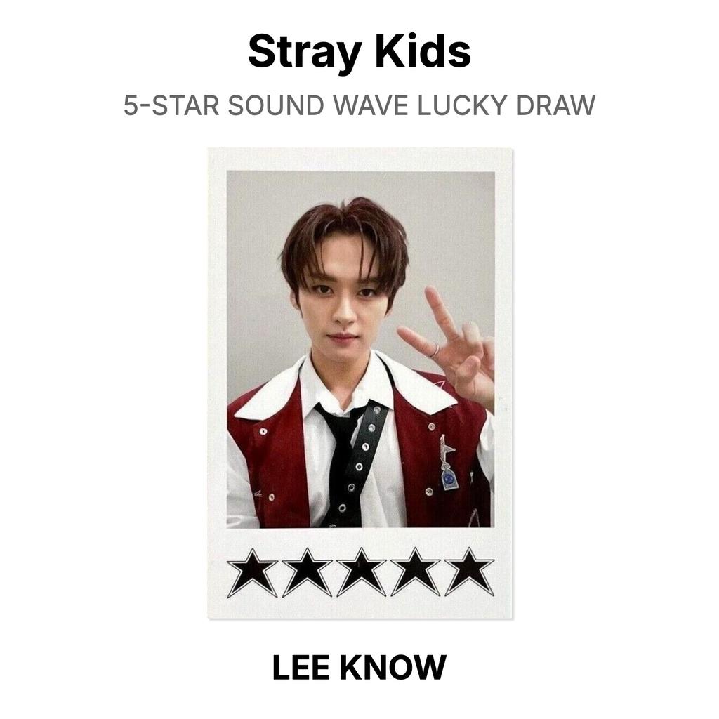 Stray Kids Официальная фотокарточка Розыгрыша 5-ЗВЕЗДНОЙ ЗВУКОВОЙ ВОЛНЫ