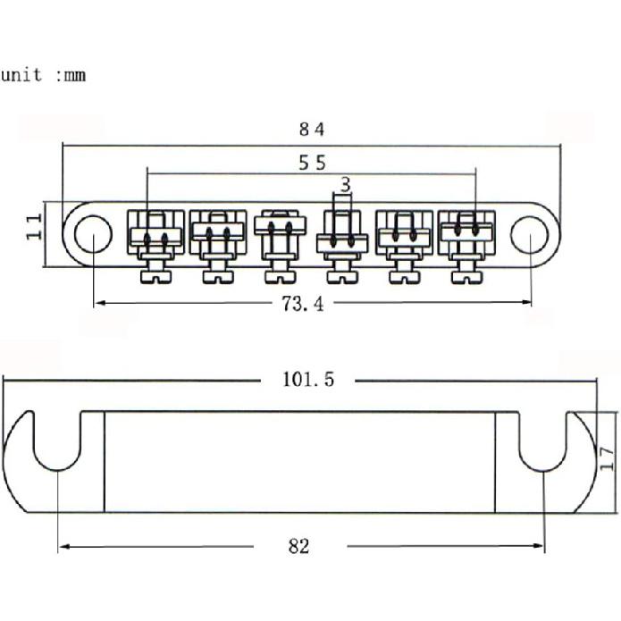 Baosity Бридж с роликовыми седлами из цинкового сплава и хвостовик для 12-струнной электрогитары LP EPI, серебристый
