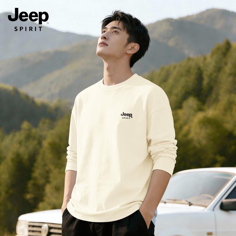 Мужская хлопковая футболка с длинным рукавом свободного кроя JEEP SPIRIT