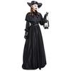 Steampunk Medieval Plague Doctor Costume with Raven Bird Beak Mask