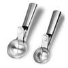 Stainless Steel Spring Loaded Ice Cream Scoop Professional Gelato Scoop Melon Baller Cookie Scoop Ice Cream Server Anti-Drip Ice Cream Tool