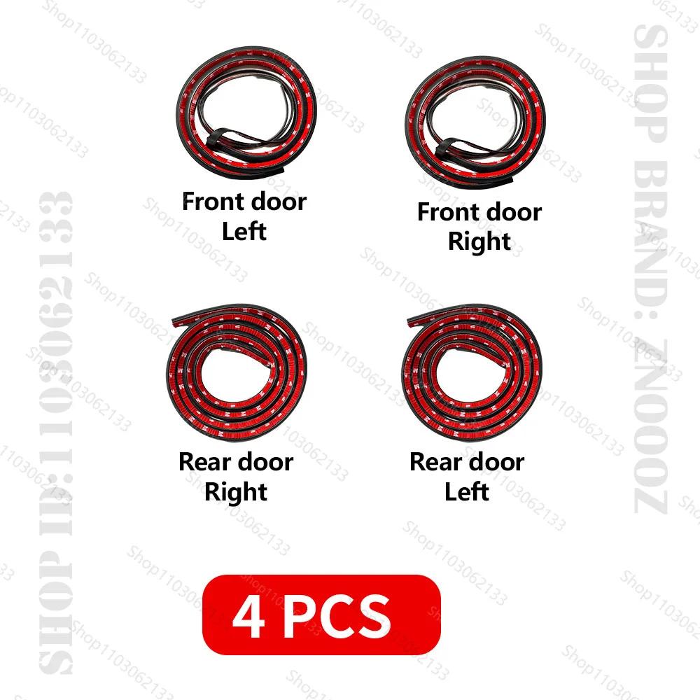 For Dodge Challenger Car Door Seal Strip Rubber Double Layer Sealing Protector Soundproof Seal Dustproof Seal Strip 12PCS