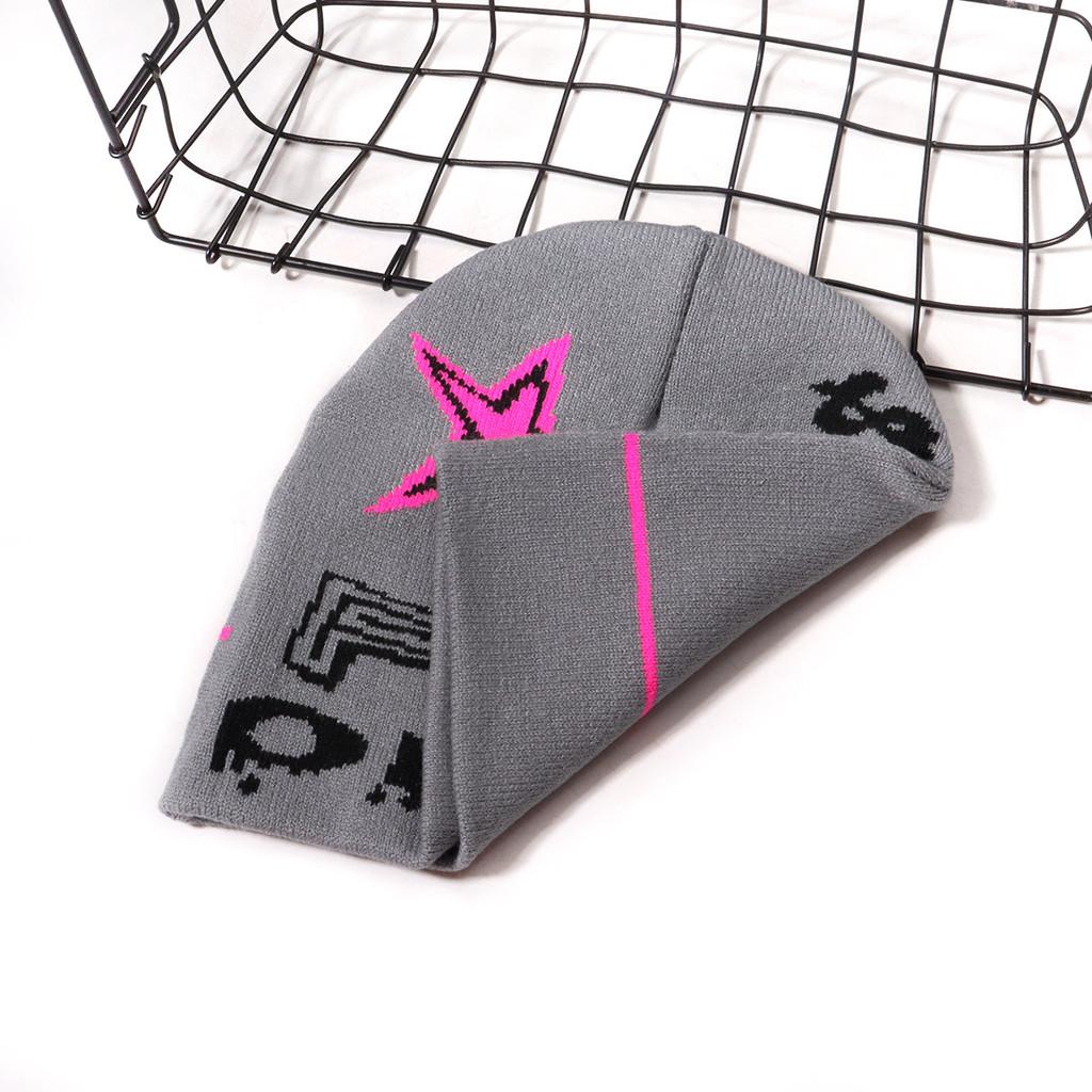 Knitted Beanie Hat With Letter Pattern For Streetwear And Casual Winter Style