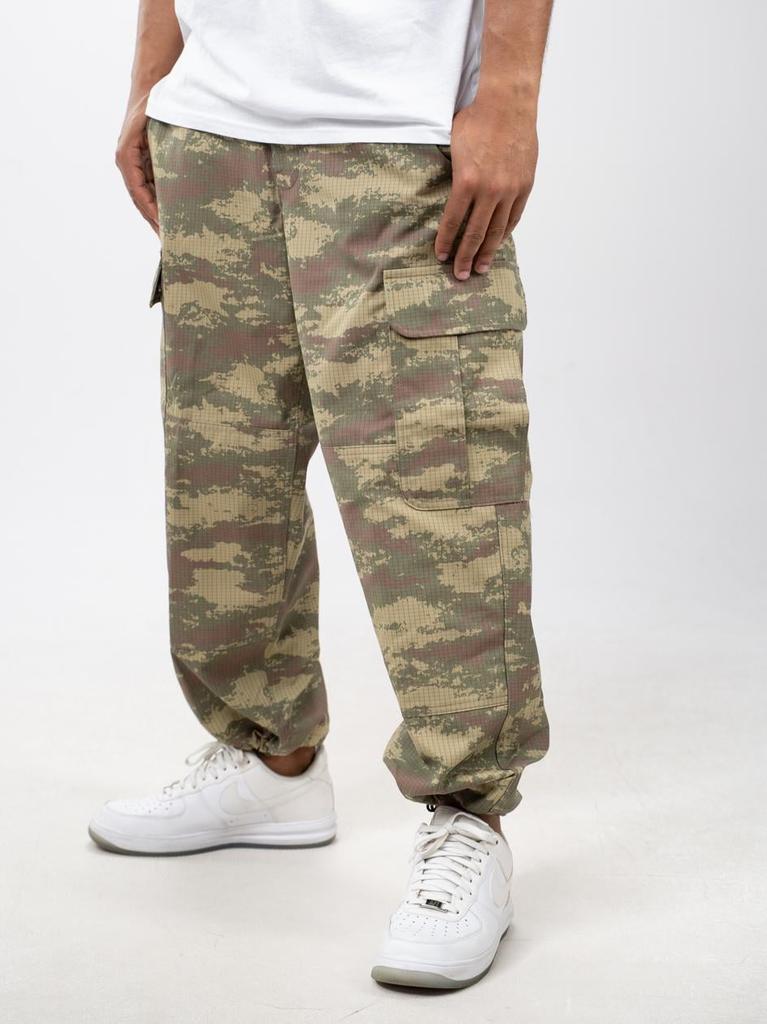 Jigga Wear Men's Green Camo Rip-Stop Tactical Outdoor Military Combat Pants S