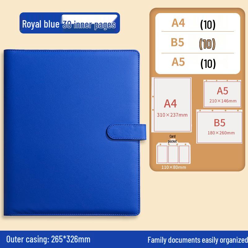 A4B5 Family Document Organizer: Loose-leaf Binder for Tickets, Certificates, Pregnancy & Postpartum Check-up File Management