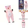 Надувной костюм свиньи для праздников и сценических выступлений, изготовленный из ткани для детей и взрослых