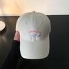 Fashion Cute Cat Embroidery Baseball Cap Women In Soft Yellow Size Adjustable