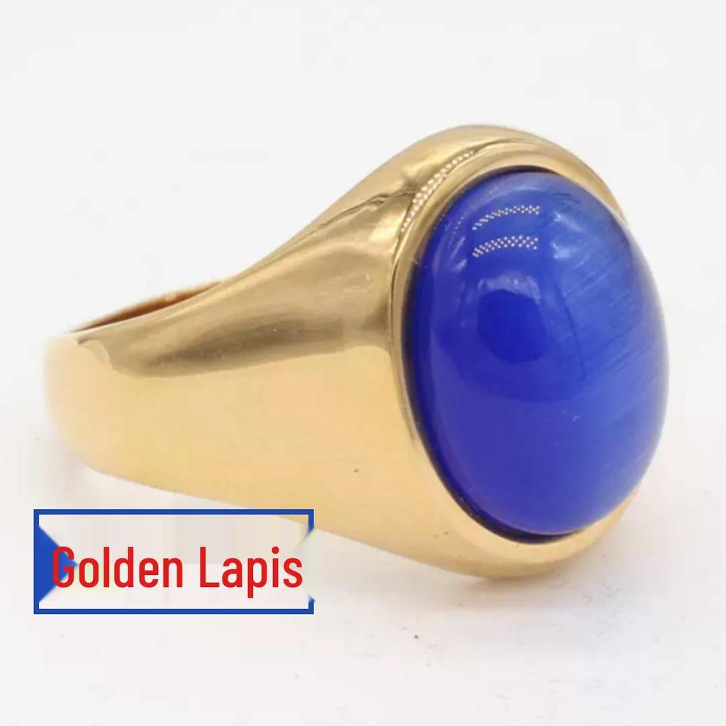 Женское модное кольцо с сапфиром - Кольцо из нержавеющей стали и титана с гальваническим покрытием и камнем