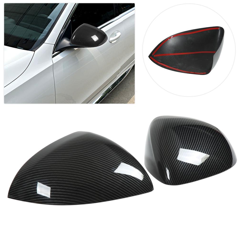 Пара Накладок на Зеркала Заднего Вида Левая Правая Замена для   C-Class W206 2022+(углерод     )