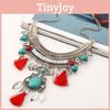 Ethnic Style Simulation Gemstone Decoration Necklace With Tassel Design For Women