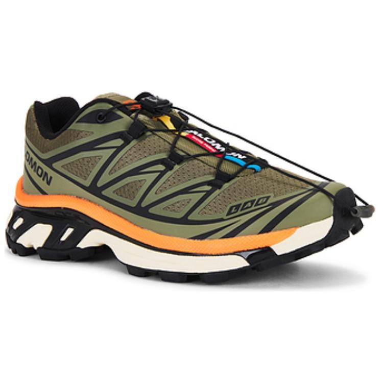 SALOMON XT 6 Тканевые Низкие Беговые Кроссовки Унисекс Мохово-Зеленые L47582500
